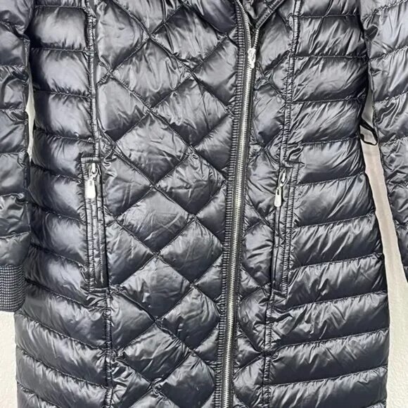 RARE Escada Sport Genuine Fur/Shearling Biker Down Puffer Jacket Coat EU 36 US 6 - Picture 9 of 16